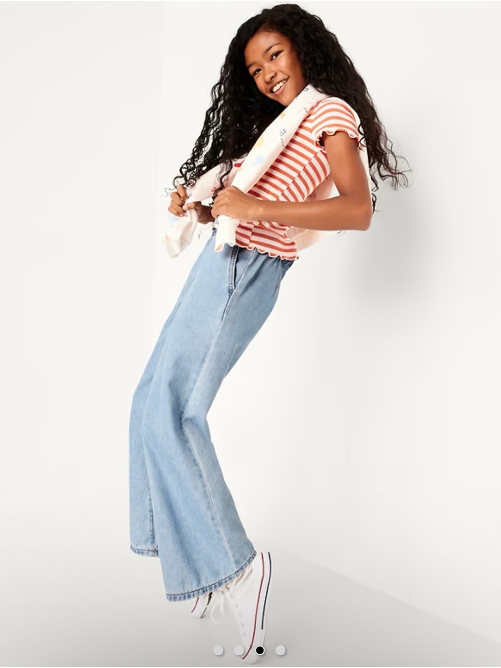 Old Navy High Rise Baggy Jean Light Wash Girls Small